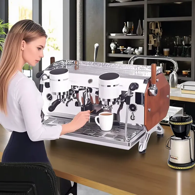Espresso Machine Semi Auto - Wielofunkcyjny półautomatyczny dwugłowicowy wielokomorowy komercyjny ekspres