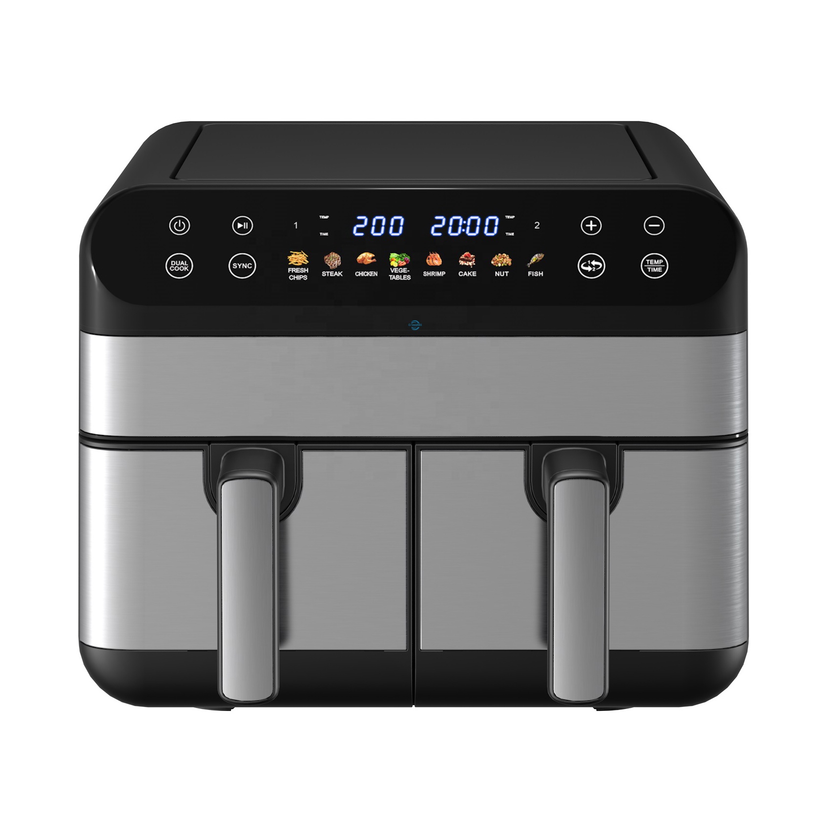 Air Fryer 5L Digital - Podwójne kosze do gotowania 5L, głęboka,