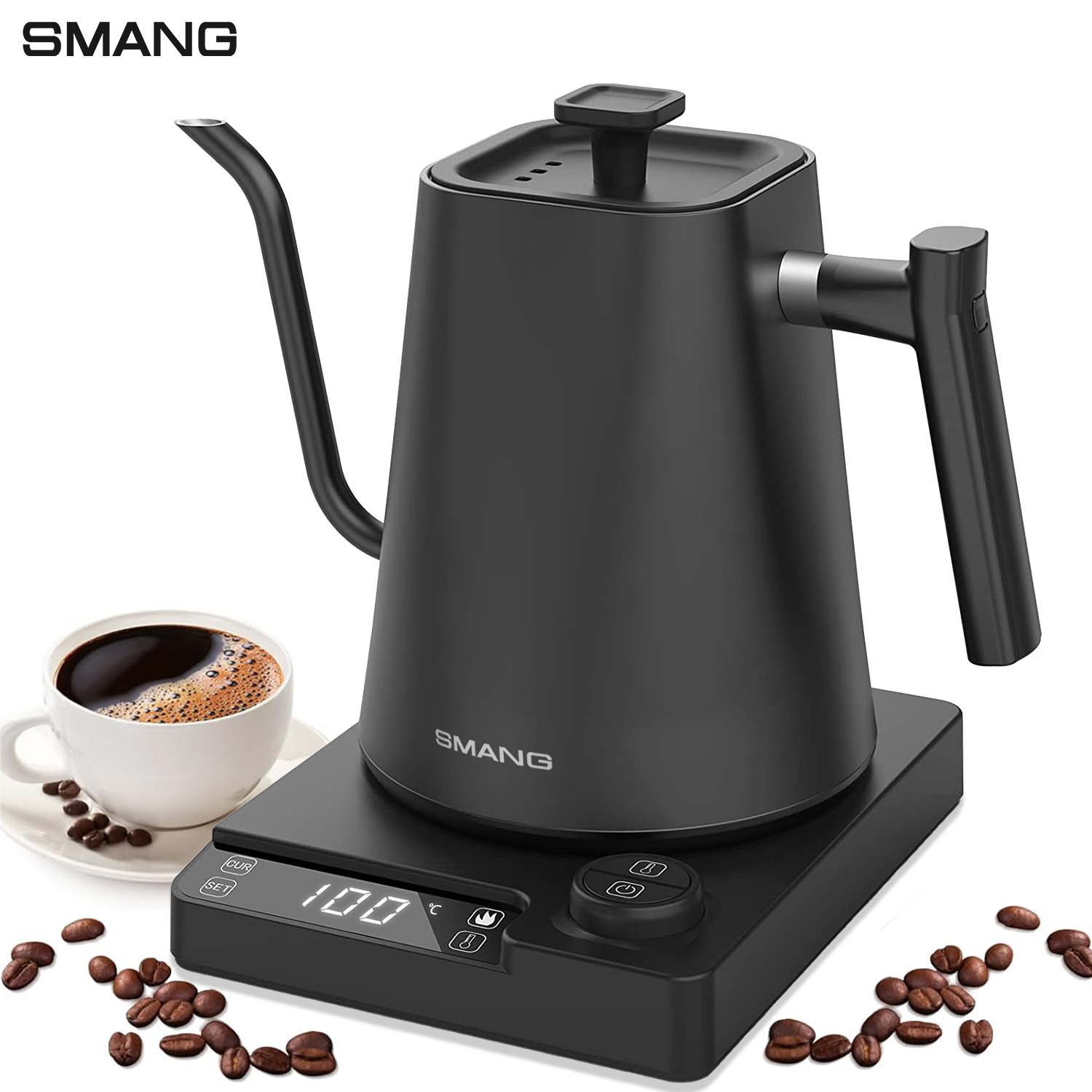 Electric Kettle Gooseneck - Czajnik elektryczny SMANG 1200W z giętką