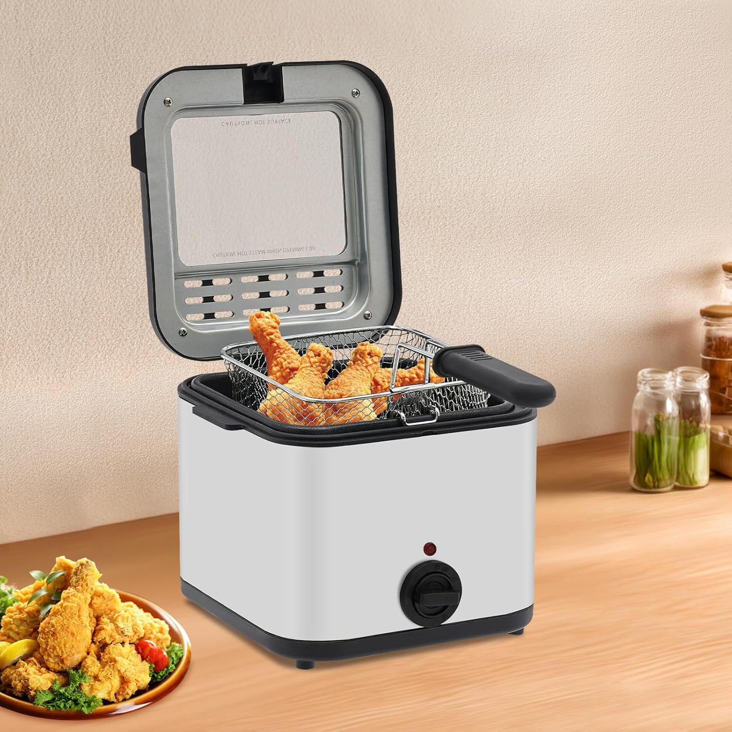 Kitchen Appliances Electric - Elektryczna frytownica nablatowa, 2,5 l, 1000