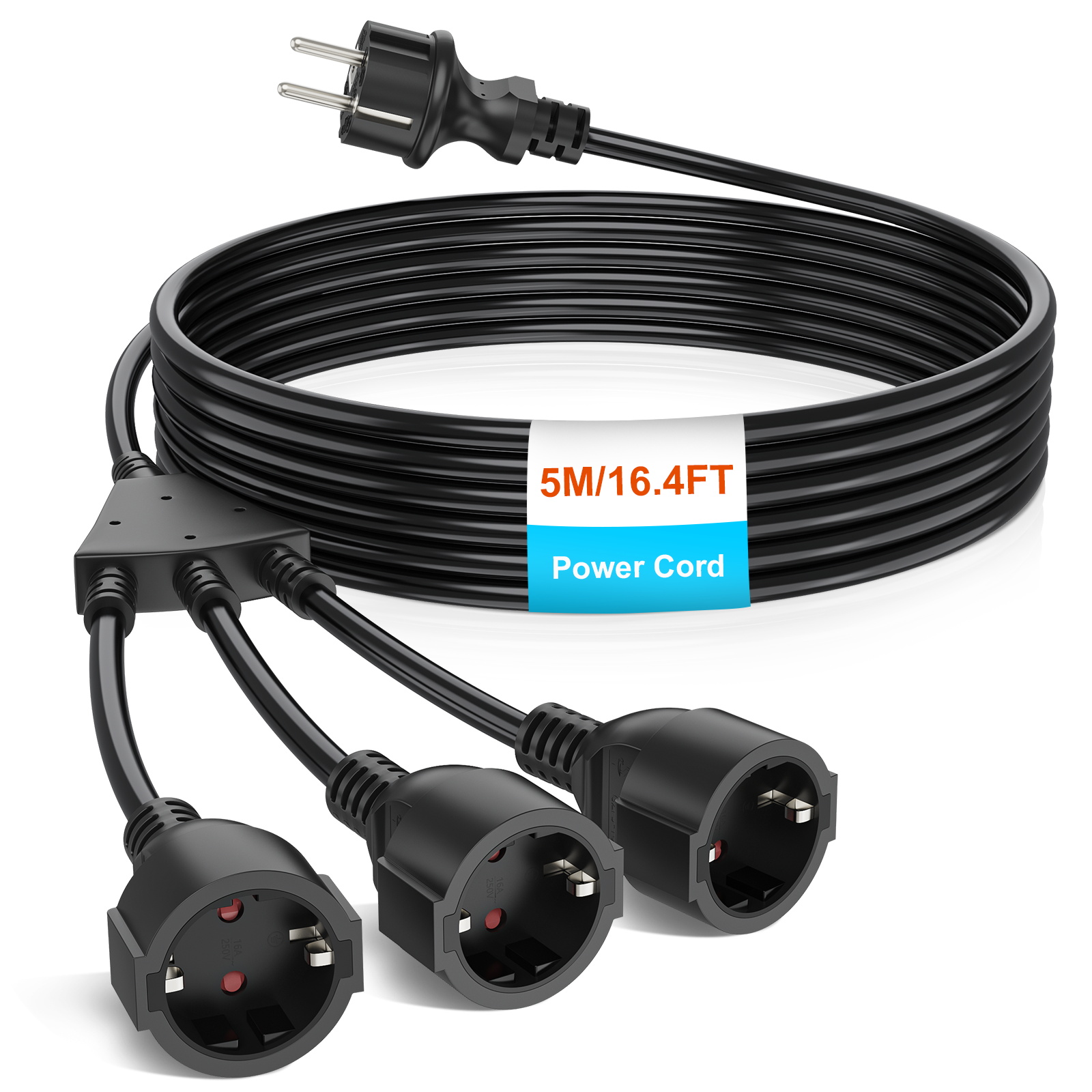 Kitchen Appliances Extension Cord - Przedłużacz z wtyczką z kółkiem zaciągowym,