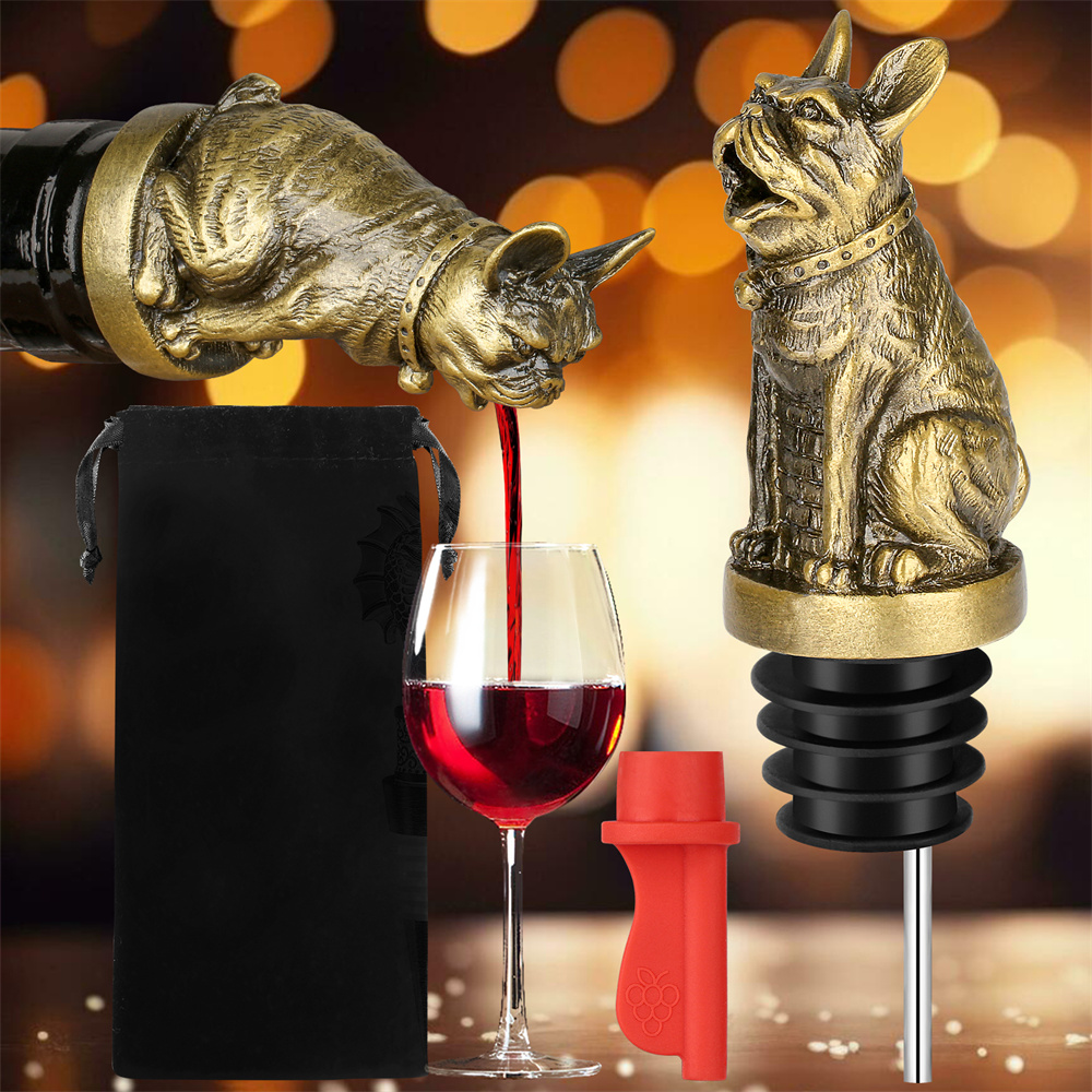 Kitchen Appliances Brand - Śliczny Buldog Francuski Wino Pouer Korek
