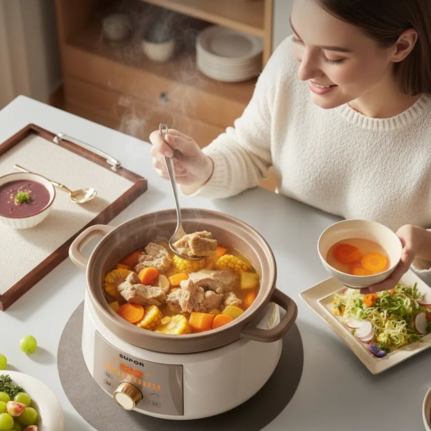 Kitchen Appliances Electric - Elektryczny wolnowar ceramiczny 4L do użytku