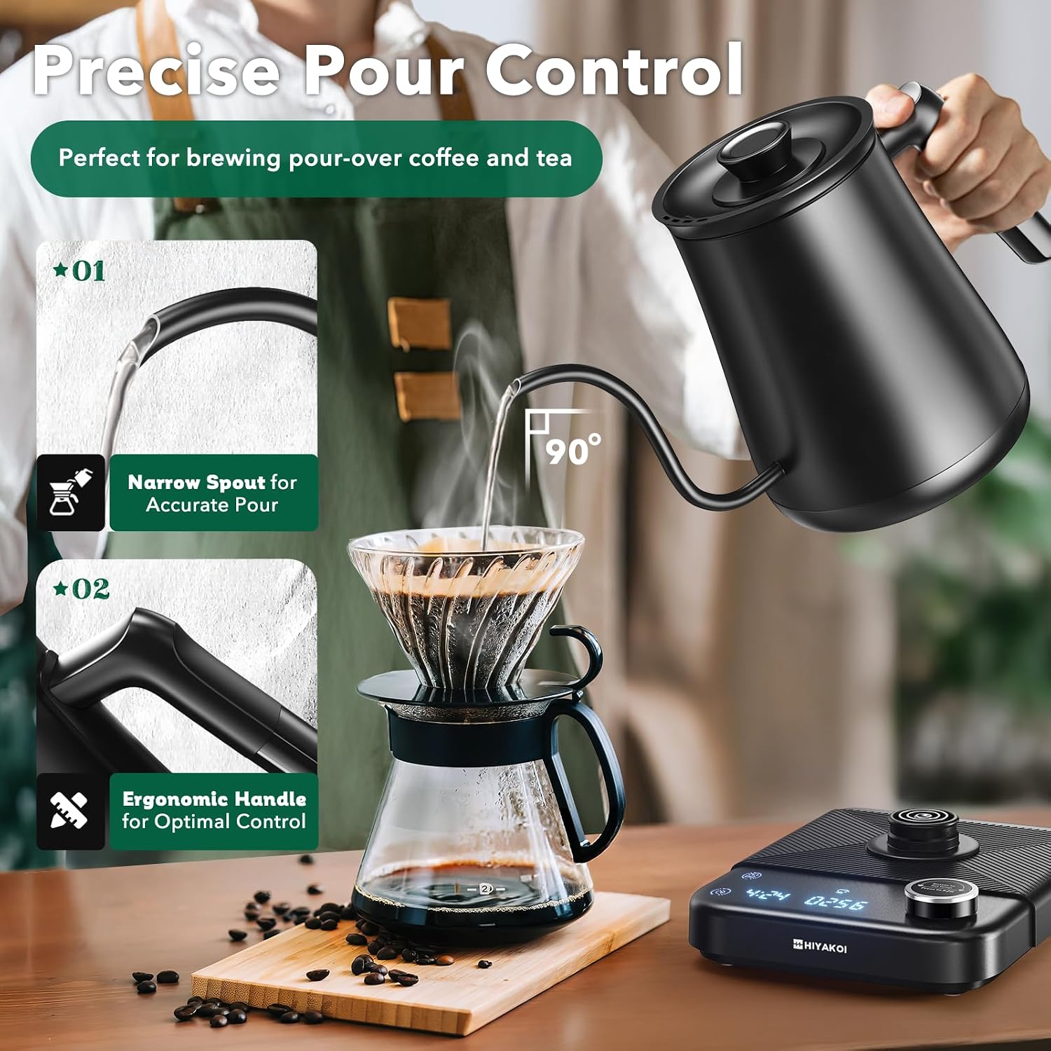 Czajnik elektryczny z wężowym  – Electric Kettle Gooseneck recenzja i cena